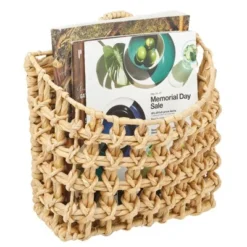 MDesign Hyacinth Home Storage Wall Mount Basket, Set Of 2 -Storage Store GUEST 8162796b f85b 442d bd02 b3cded49d63b