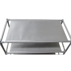 Home Basics 30 Pair Non-Woven Multi-Purpose Stackable Free-Standing Shoe Rack, Grey -Storage Store GUEST 84f913b3 fbed 40f7 8b23 372b1d11f0e4