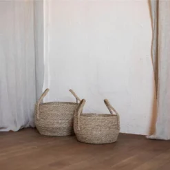 Set Of 2 Natural Woven Natural Seagrass Basket - Foreside Home & Garden -Storage Store GUEST 85c4ffc7 239c 4680 9a76 15f78dd55f0c
