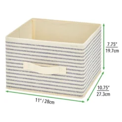 MDesign Soft Fabric Closet Storage Organizer Cube Bin, 4 Pack -Storage Store GUEST 8822a0e8 4d7f 4c83 8c31 a450d68e8954