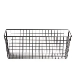 Farmlyn Creek 3 Pack Metal Wire Storage Baskets For Shelves, Pantry, Closet, Long Narrow Organizer Bin, Black, 16 X 6 X 6 In -Storage Store GUEST 891d7e97 4ae2 4c67 a48a c86d8c2dffee