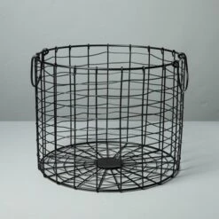 Round Wire Storage Basket With Handles Black - Hearth & Hand™ With Magnolia -Storage Store GUEST 89271918 20ca 45a0 9c44 39bb0a31b0f0