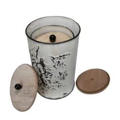 Set Of 3 Cream And Gray Floral Metal Decorative Storage Canisters - Foreside Home & Garden -Storage Store GUEST 89f3c44e ec45 4f76 9b9a 756a7000a2ae