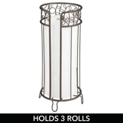 MDesign Decorative Metal Toilet Paper Storage Holder Stand, 3 Rolls 16 MDesign Decorative Metal Toilet Paper Storage Holder Stand, 3 Rolls -Storage Store GUEST 8a14a241 93d2 406c 81cc 431af09a35f9