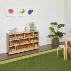 ECR4Kids Mobile Block Storage Cart, 38in, Classroom Furniture, Natural -Storage Store GUEST 8b93cc48 b837 4c68 9926 9cad355f912b