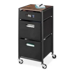 Whitmor Rolling 3 Drawer Cart Black -Storage Store GUEST 8caf23bf c796 4570 ace6 779605cfcaf9