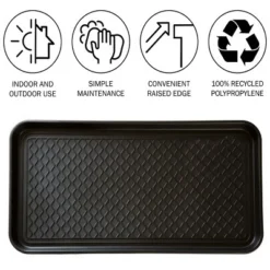 Large All-Weather Indoor/Outdoor Boot Tray - Weather-Resistant Plastic Shoe Mat With Raised Edge For Entryways, Decks, And Patios By Stalwart (Black) 7 Large All-Weather Indoor/Outdoor Boot Tray - Weather-Resistant Plastic Shoe Mat With Raised Edge For Entryways, Decks, And Patios By Stalwart (Black) -Storage Store GUEST 8d9d24ae 67ae 42b3 85fb f7a21ee89a9d