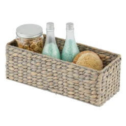 MDesign Natural Woven Water Hyacinth Bathroom Storage Organizer Basket -Storage Store GUEST 91796a35 cd8c 42f2 a2b0 79279ad8591f