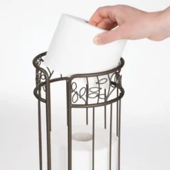 MDesign Decorative Metal Toilet Paper Storage Holder Stand, 3 Rolls 17 MDesign Decorative Metal Toilet Paper Storage Holder Stand, 3 Rolls -Storage Store GUEST 93275e78 e58b 4c3e b868 2079a4f43250