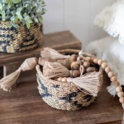 Black Rope & Seagrass Basket - Foreside Home & Garden -Storage Store GUEST 93cca72c 859a 4df9 ad67 713f6c5c946a