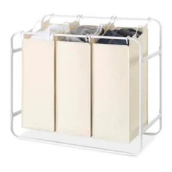 Whitmor Retro Triple Laundry Sorter White -Storage Store GUEST 9850ceb4 c431 457b 9c00 69b3c971dc6e