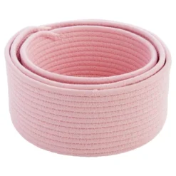 Farmlyn Creek 3-Pack Cotton Woven Baskets For Storage, Pink Rope Montessori Organizer Set For Storing Supplies ( 3 Sizes In Small, Medium And Large) -Storage Store GUEST 9a5c044c 575d 4d8c b5e5 61cbc795c612