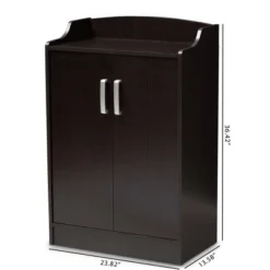 Verdell Modern And Contemporary Finished Shoe Cabinet Dark Brown - Baxton Studio 17 Verdell Modern And Contemporary Finished Shoe Cabinet Dark Brown - Baxton Studio -Storage Store GUEST 9ca8a0ca ee0e 495a b3db 649cfa1c8311