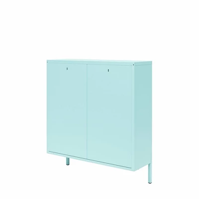 Cache 2 Door Shoe Storage Cabinet Mint - Novogratz 10 Cache 2 Door Shoe Storage Cabinet Mint - Novogratz - Image 10