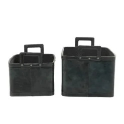 Set Of 2 Storage Baskets Dark Brown - Olivia & May -Storage Store GUEST 9de0fbec b1f7 4c23 87ce a9a0f806c8a9