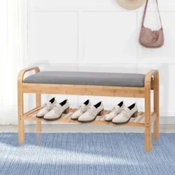 Cambridge Bamboo Shoe Bench Natural - Proman Products -Storage Store GUEST a075d219 03f5 4fe4 9495 d36c0d2ebe81