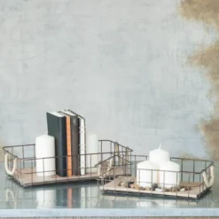 2pc Rectangle Rustic Wood And Metal Basket Set Brown - Stonebriar Collection -Storage Store GUEST a2aaf87b cda7 46e7 b7dd 76a619e6a23f