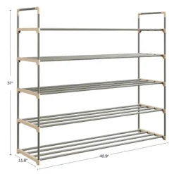 Hastings Home Five-Tier 30-Pair Shoe Storage Rack