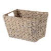 Design Imports Set Of 5 White Wash Hyacinth Baskets