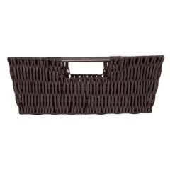 Simplify Rattan Tote With Sterling Silver Handles Chocolate