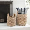 2pk Banana Leaf Storage Baskets Brown/White - Olivia & May