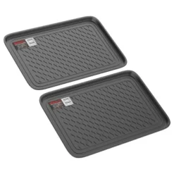All Weather Boot Tray - Medium Water Resistant Plastic Utility Shoe Mat For Indoor And Outdoor Use In All Seasons By Stalwart (Set Of Two, Dark Grey) 13 All Weather Boot Tray - Medium Water Resistant Plastic Utility Shoe Mat For Indoor And Outdoor Use In All Seasons By Stalwart (Set Of Two, Dark Grey) -Storage Store GUEST ad49339b 9ce8 4f68 8789 7f1b136b7f74