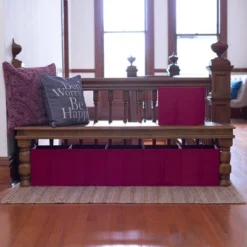 Household Essentials 6pc Cubby Cube Storage Bins Red