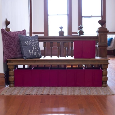 Household Essentials 6pc Cubby Cube Storage Bins Red 1 Household Essentials 6pc Cubby Cube Storage Bins Red