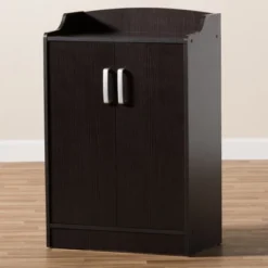 Verdell Modern And Contemporary Finished Shoe Cabinet Dark Brown - Baxton Studio 16 Verdell Modern And Contemporary Finished Shoe Cabinet Dark Brown - Baxton Studio -Storage Store GUEST b391ce0e 7209 4748 b1bb 65594f41f39e