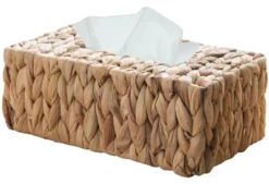 Vintiquewise Rustic Water Hyacinth Vanity Bathroom Set, Set Of 4 - Magazine Basket, Tissue Roll Holder, Tissue Box Cover, And Wastebasket -Storage Store GUEST b52c59c1 7875 41b7 85e4 d32694000524