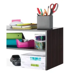 Whitmor 24" Stackable Wide 2 Shelf Storage Organizer Brown -Storage Store GUEST b544ea16 59fc 4496 8c77 ba3a741363d0 1