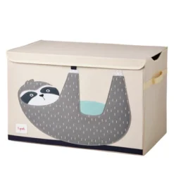3 Sprouts Collapsible Toy Chest Storage Bin With Lid And Bookshelf Rack For Baby And Toddler Bedroom Or Playroom, Sloth Print Design -Storage Store GUEST b5607d14 8ee3 49f3 b9b3 a2c6f4964b61