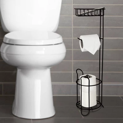 Standing Tissue Roll Holder With I-phone Storage - Nusteel 5 Standing Tissue Roll Holder With I-phone Storage - Nusteel - Image 5