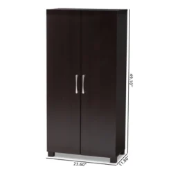 Marine Wenge Finished 2 Door Wood Entryway Shoe Storage Cabinet Brown - Baxton Studio -Storage Store GUEST bb7ecccb 34d3 4ffa a19e 1f7456adeb6e