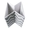 Set Of 4 11" X 11" X 11" Nonwoven Polyester Square Storage Chevron Cube Gray - Design Imports