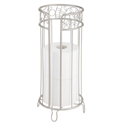 MDesign Decorative Metal Toilet Paper Storage Holder Stand, 3 Rolls 9 MDesign Decorative Metal Toilet Paper Storage Holder Stand, 3 Rolls - Image 9