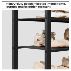 Yaheetech 6-Tier Shoes Rack Shelf Organizer Entryway Shoes Shelf With Storage Box, Rustic Brown -Storage Store GUEST bf93d29f 26e5 41bc ab60 002519452d5f