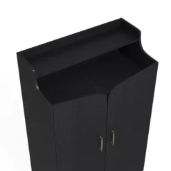 Tamworth Double Door Shoe Cabinet Black - MiBasics -Storage Store GUEST bfb7da3d 3131 4f72 838d 996000e616fc