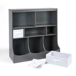 Badger Basket Combo Bin Storage Unit With 3 Baskets Charcoal -Storage Store GUEST c3ea5a30 3303 4c6e 8af6 bfe7ab1680f3