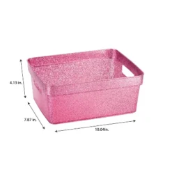 Simplify 3pk Small Glitter Totes Pink -Storage Store GUEST c4bc6a91 fcd4 42fa 958a b81052312e4b