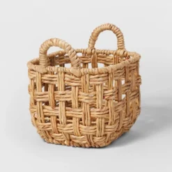 Twisted Open Checkered Weave Milk Crate Natural - Brightroom™ -Storage Store GUEST c73b6fc8 7d7f 4276 bc5a 71780c6e1456