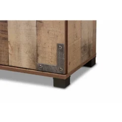 3 Door Cyrille Wood Shoe Cabinet Brown - Baxton Studio -Storage Store GUEST c7c73081 6106 4fa9 b49c 1e1a2d8defcb