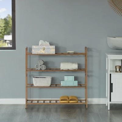 Basicwise Bamboo Storage Shoe Rack, Free Standing Shoe Organizer Storage Rack 3 Basicwise Bamboo Storage Shoe Rack, Free Standing Shoe Organizer Storage Rack - Image 3