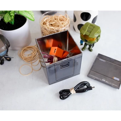 Ukonic Halo UNSC Ammo Crate Tin Storage Box Cube Organizer With Lid | 4 Inches 4 Ukonic Halo UNSC Ammo Crate Tin Storage Box Cube Organizer With Lid | 4 Inches - Image 4