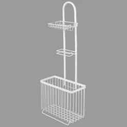 MDesign Metal Free Standing Toilet Paper Stand/Dispenser, Holds Tablet -Storage Store GUEST cb433d46 b5a2 419c 9b49 c74359594f62