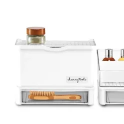 Medium Stacking Bin With Lid Clear/White - Madesmart -Storage Store GUEST cb88f3da 7268 46bd 8727 0e240b4fa26c