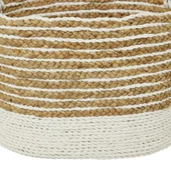 Set Of 3 Seagrass Storage Baskets Brown/White - Olivia & May -Storage Store GUEST cbcd0673 6adb 46f0 b1de f9732f5eeab2