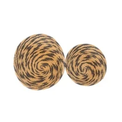 Set Of 2 Braid Woven Baskets Black & Natural Rope By Foreside Home & Garden -Storage Store GUEST ce69aa6a 4adb 4452 b690 9b9291d5e392