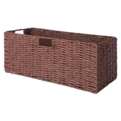 3pc Tessa Woven Rope 2 Small And 1 Large Basket Set Walnut - Winsome -Storage Store GUEST d0087b55 c35e 422a b0bb e22af69aed2f