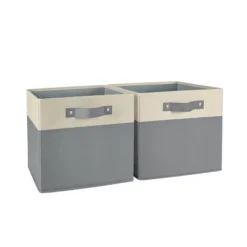 2pc Kids' 10.5" Two-Toned Folding Storage Bin Set - RiverRidge Home -Storage Store GUEST d0623022 fa1f 4111 a588 a87bdda80225